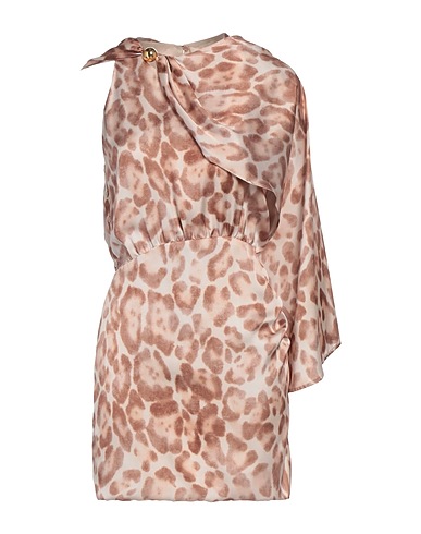 SIMONA CORSELLINI Sheath dress Camel 100% Polyester