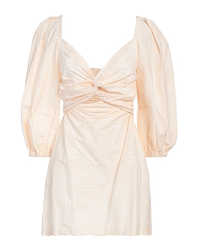 LIVIANA CONTI Short dress Sand 68% Cotton, 28% Polyamide, 4% Elastane