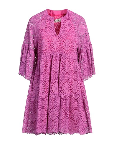 SHIRTAPORTER Short dress Mauve 42% Cotton, 33% Viscose, 25% Polyamide