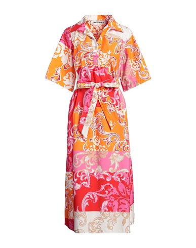 SHIRTAPORTER Midi dress Fuchsia 100% Cotton