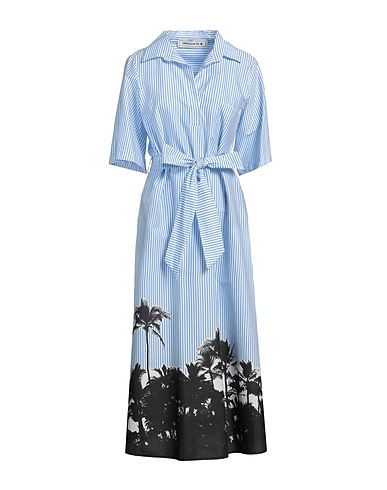 SHIRTAPORTER Midi dress Azure 100% Cotton