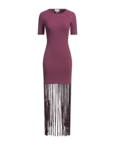 GANNI Long dress Mauve 59% Rayon, 40% Polyamide, 1% Elastane