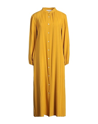 SHIRTAPORTER Midi dress Mustard 100% Viscose
