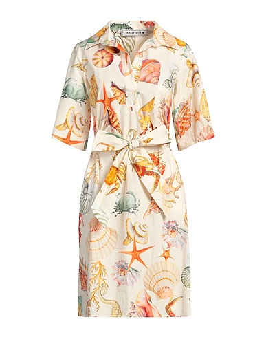 SHIRTAPORTER Midi dress Cream 100% Cotton