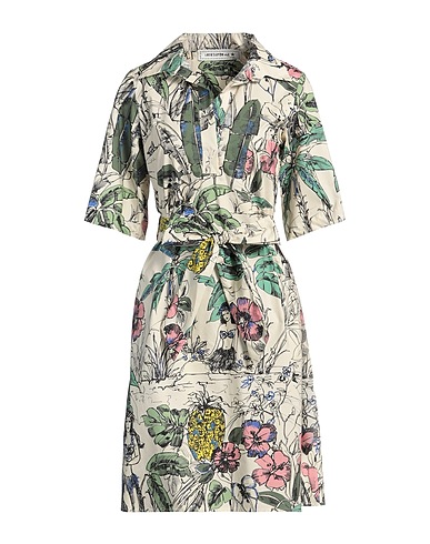 SHIRTAPORTER Midi dress Beige 100% Cotton