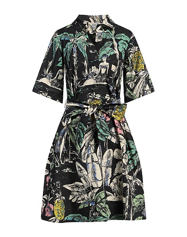 SHIRTAPORTER サマードレス ブラック コットン 100%