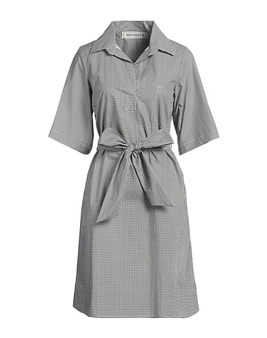 SHIRTAPORTER Midi-Kleid Schwarz 100% Baumwolle