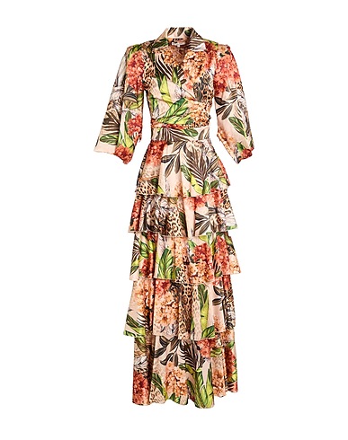 W LES FEMMES by BABYLON Langes Kleid Sand 100% Polyamid