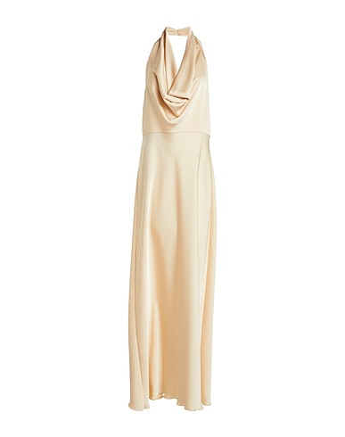 SIMONA CORSELLINI Vestito lungo Beige 100% Poliestere