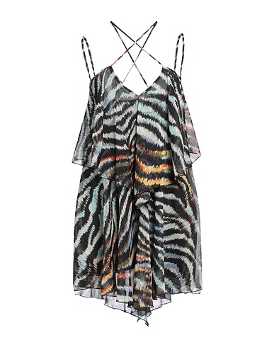 JUST CAVALLI Short dress Black 98% Polyester, 2% Metallic Polyester