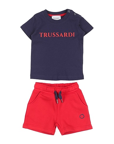 TRUSSARDI JUNIOR Completo Baby  Blu notte 100% Cotone