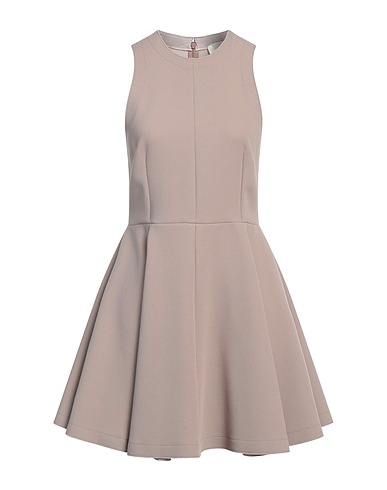 AMI ALEXANDRE MATTIUSSI Short dress Taupe 100% Virgin Wool