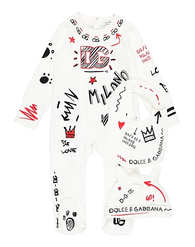 DOLCE&GABBANA Baby-Set Weiß 100% Baumwolle