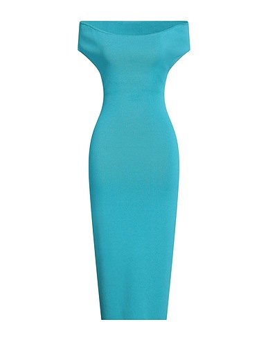 LIVIANA CONTI Midi dress Azure 65% Viscose, 35% Polyamide
