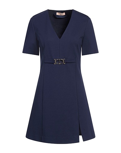 TWINSET Vestito corto Blu navy 68% Viscosa, 27% Poliammide, 5% Elastan