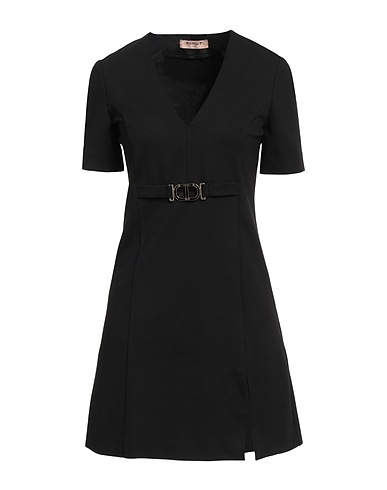 TWINSET Vestito corto Nero 68% Viscosa, 27% Poliammide, 5% Elastan