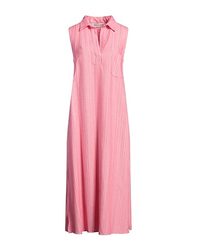 SHIRTAPORTER ロングワンピース・ドレス ピンク レーヨン 64% / コットン 17% / ポリエステル 17% / Lurex® 2%