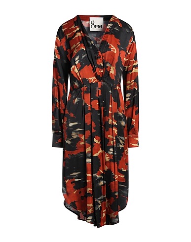 8PM Vestito corto Ruggine 100% Viscosa