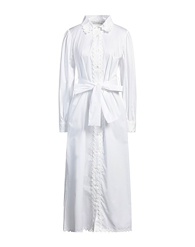 SHIRTAPORTER Long dress White 100% Cotton
