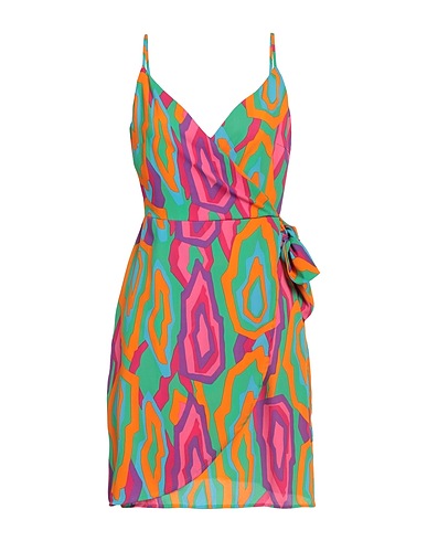 ONLY Short dress Orange 68% Recycled polyester, 32% Polyester