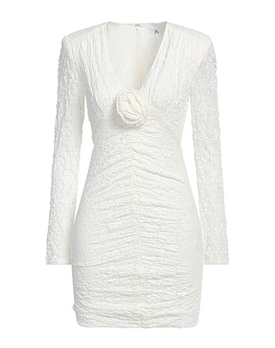 ROTATE BIRGER CHRISTENSEN Sheath dress White 50% Polyamide, 40% Cotton, 10% Elastane