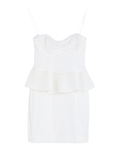 ROTATE BIRGER CHRISTENSEN Vestito corto Bianco 95% Poliestere riciclato, 5% Elastan