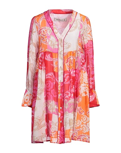 SHIRTAPORTER ミニワンピース・ドレス ROSSO コットン 100%