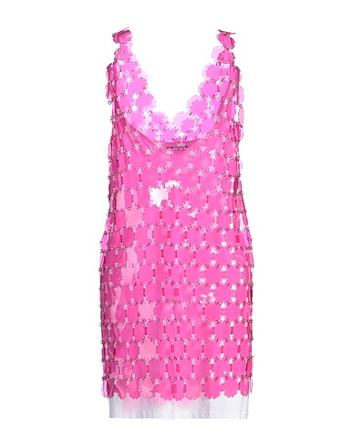 RABANNE Sheath dress Fuchsia 100% PVC - Polyvinyl chloride