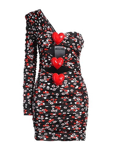 MOSCHINO One-shoulder dress Black 100% Viscose