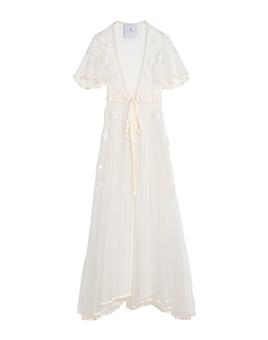 ANNAMODE Full-length jacket White 100% Silk, Polyamide