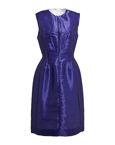 SPORTMAX Midi dress Dark purple 62% Polyamide, 23% Polyester, 15% Silk