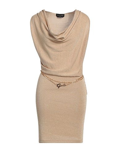 GAëLLE Paris Sheath dress Sand 45% Cotton, 45% Acrylic, 7% Viscose, 2% Metallic Polyester, 1% Polyester