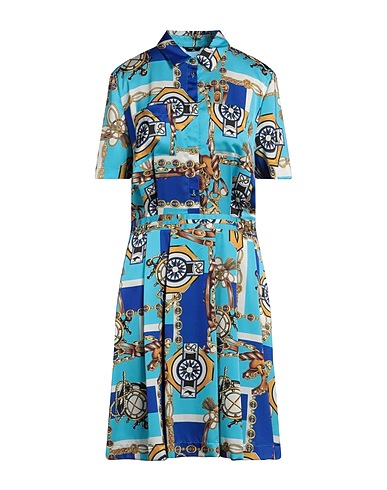 MARCIANO by GUESS プリーツドレス アジュールブルー ポリエステル 100%