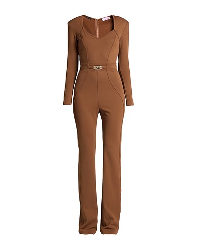 DENNY ROSE Jumpsuits and Dungarees Brown 95% Polyamide, 5% Elastane