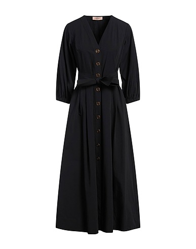 TWINSET Midi dress Black 100% Cotton