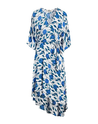 DIANE VON FURSTENBERG ひざ丈ワンピース ホワイト レーヨン 100%