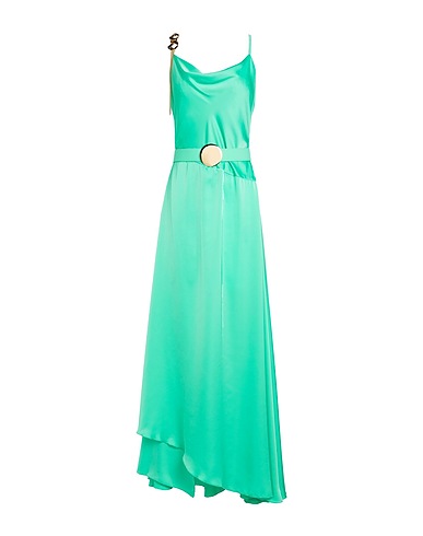 SIMONA CORSELLINI Long dress Light green 100% Polyester