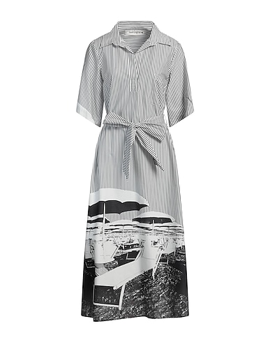 SHIRTAPORTER Robe longue Gris 100% Coton