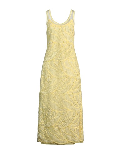 SIMKHAI Langes Kleid Gelb 70% Polyester, 30% Nylon