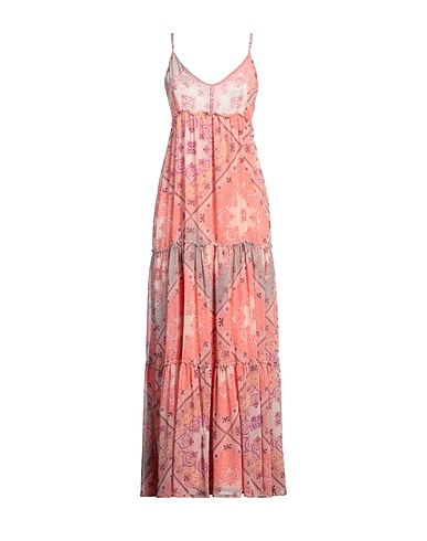 MON AMOUR Long dress Salmon pink 100% Polyester