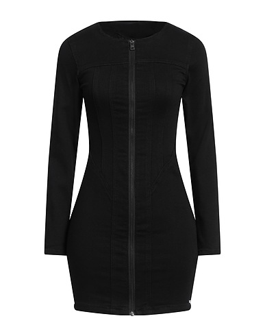 GUESS Denim dress Black 68% Cotton, 21% Polyester, 9% Viscose, 2% Elastane