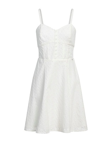 GUESS Short dress Ivory 98% Cotton, 2% Polyester