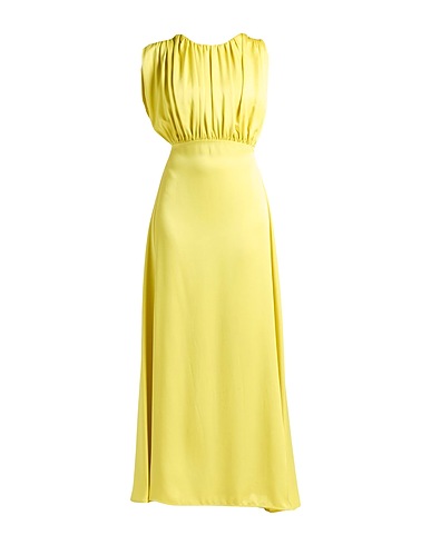 JIL SANDER Elegantes Kleid Gelb 74% Acetat, 26% Viskose