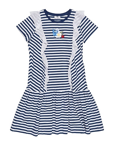 MONNALISA Dress Navy 94% Cotton, 6% Elastane