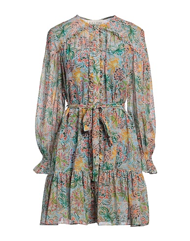 SALONI Shirt dress Sky blue 100% Silk