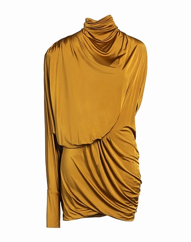 ALEXANDRE VAUTHIER Elegant dress Mustard 98% Viscose, 2% Elastane