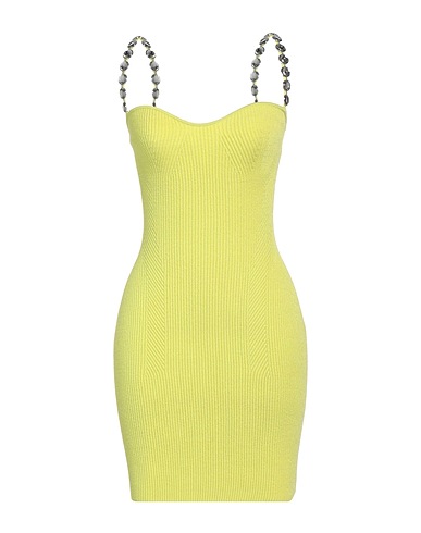 GALVAN  London Sheath dress Lime green 74% Viscose, 14% Polyamide, 10% Polyester, 2% Elastane