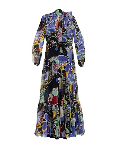 MOSCHINO Long dress Slate blue 100% Silk