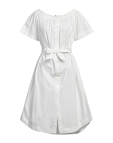 ICE PLAY Midi dress White 100% Cotton