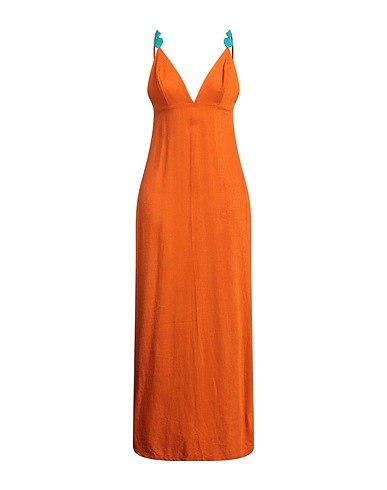 LANÇA PERFUME Long dress Orange 80% Viscose, 20% Linen
